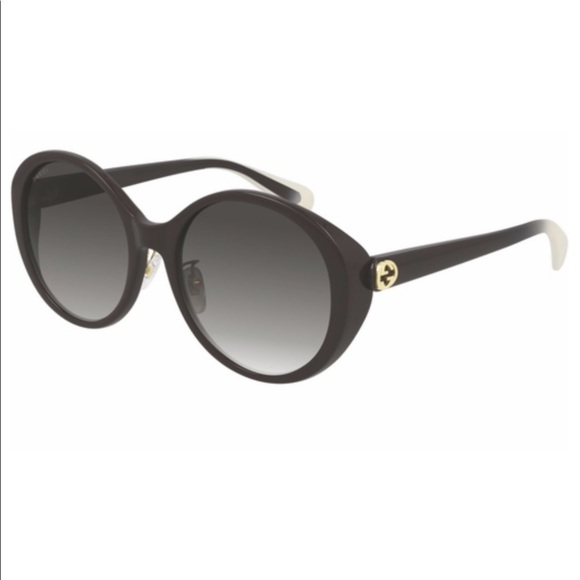 GUCCI OVERSIZED ROUND SUNGLASSES WITH WHITE TIPS main image 10